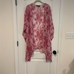Lane Bryant Pink Floral Kimono